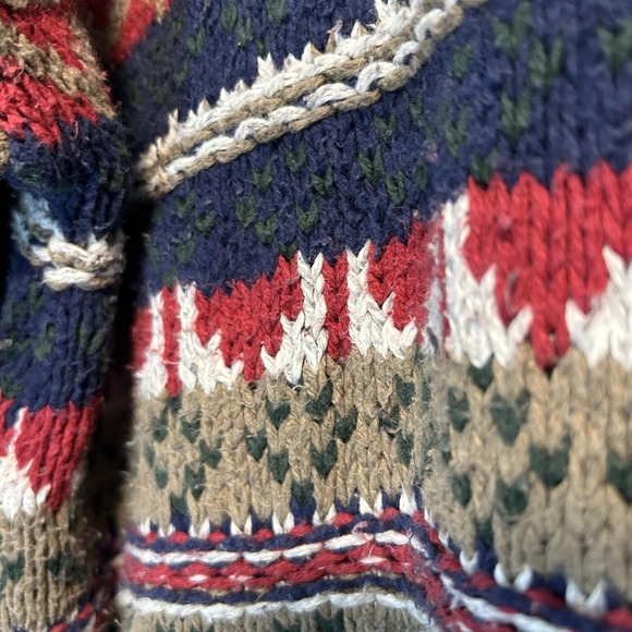 VTG American Eagle Outfitters Oversized Ugly Sweater M Fair Isle Made‎ USA 90s - Picture 14 of 16